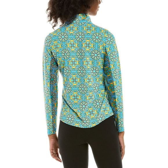 Ibkul Womens  Scarlet Mock Neck Top, Green - Picture 2 of 3